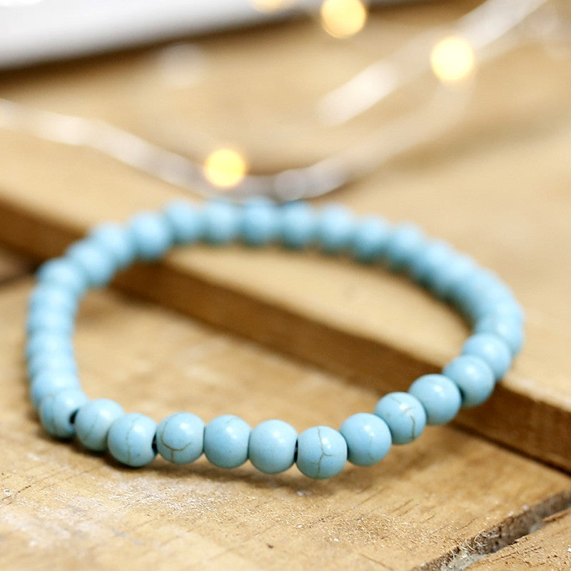 Pulseira de Pedra Natural - Turquesa