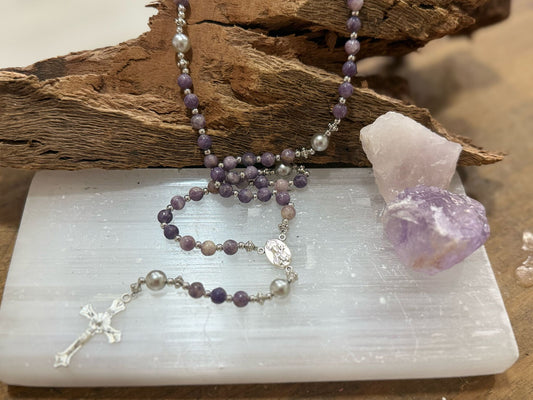 Terço Ágata Lilás