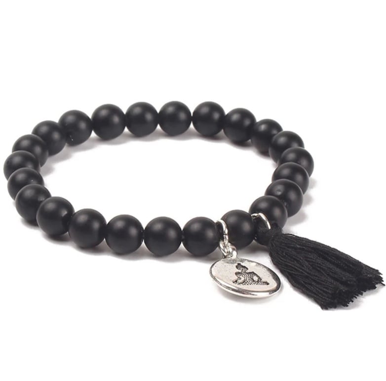 Pulseira de Turmalina Negra com Pêndulo