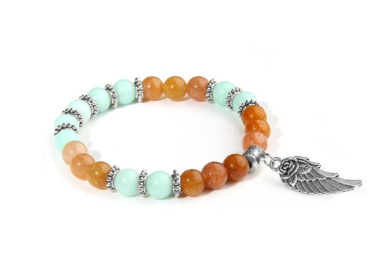 Anjos | Jade Laranja&Amazonite