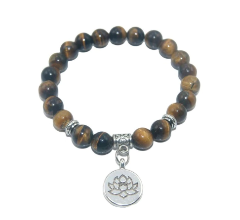 Pulseira Olho de Tigre com Pêndulo